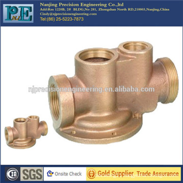 custom cnc machining brass fitting casting parts